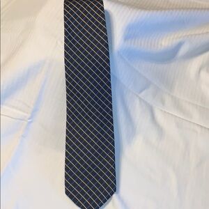 Tom James Executive Collection Silk Tie Blue and Gold Like New